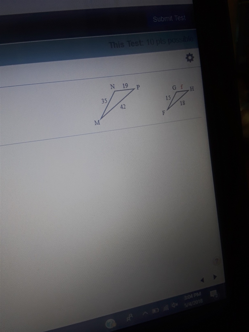 Find the length of the side f .-example-1