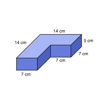 What is the surface area of the figure? A. 287 cm3 B. 427 cm3 C. 504 cm3 D. 574 cm-example-1