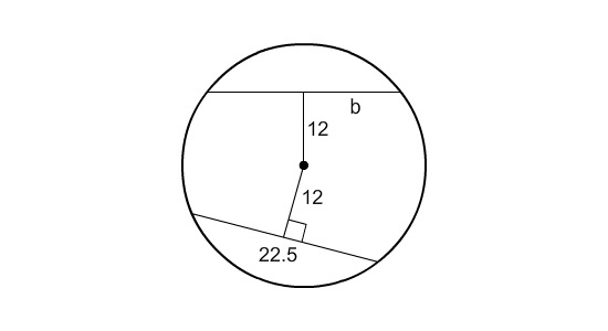 What is the value of b? 22.5 11.25 12 6-example-1