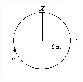 Find the length of arc YPX. Leave your answer in terms of π A. 18π B. 9π C. 3π D. 540π-example-1