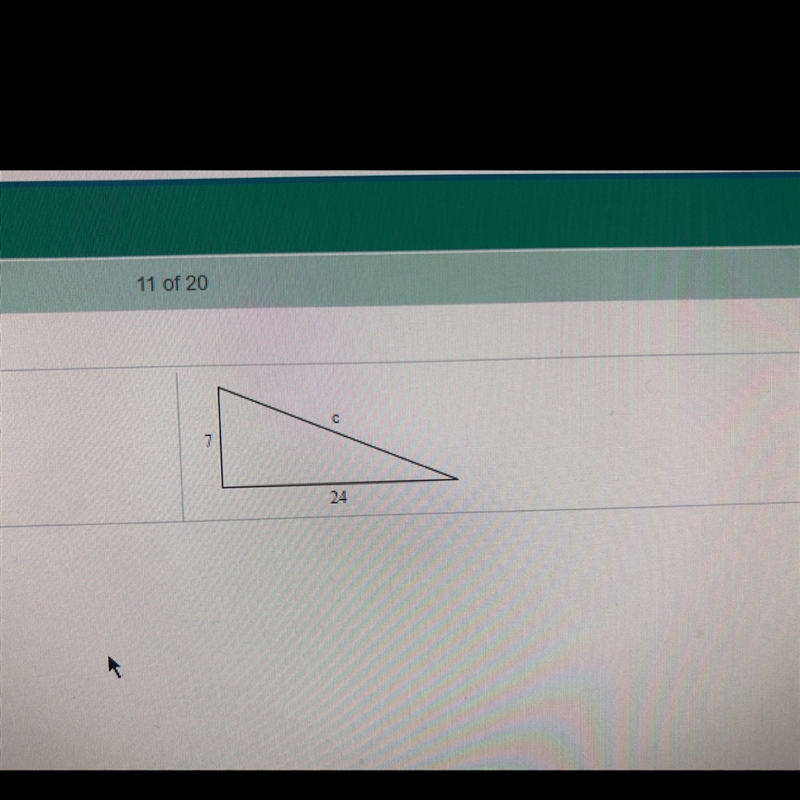 Use the Pythagorean theorem to find the missing length in the right triangle.-example-1