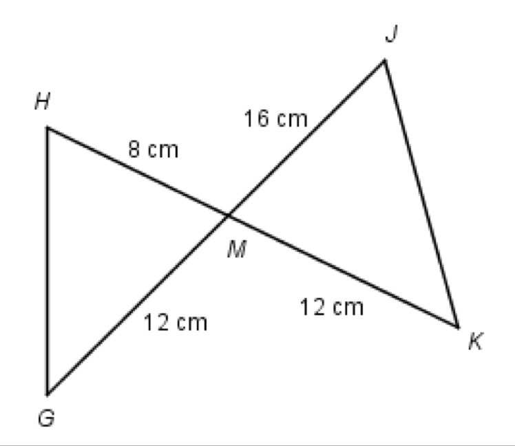 Are the two triangles similar? how do you know? A. no B. yes; by AA C. yes; by SAS-example-1