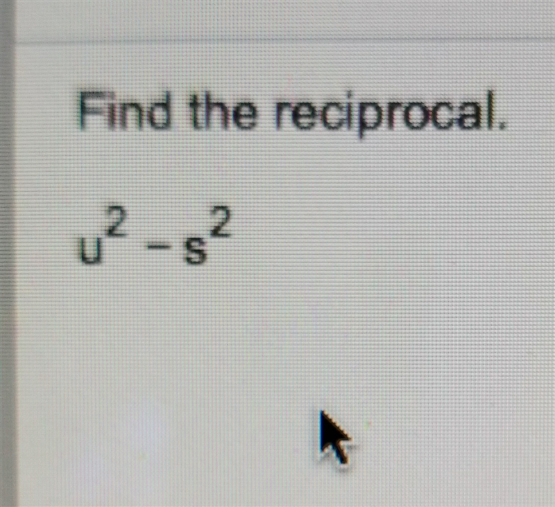 What is the reciprocal-example-1