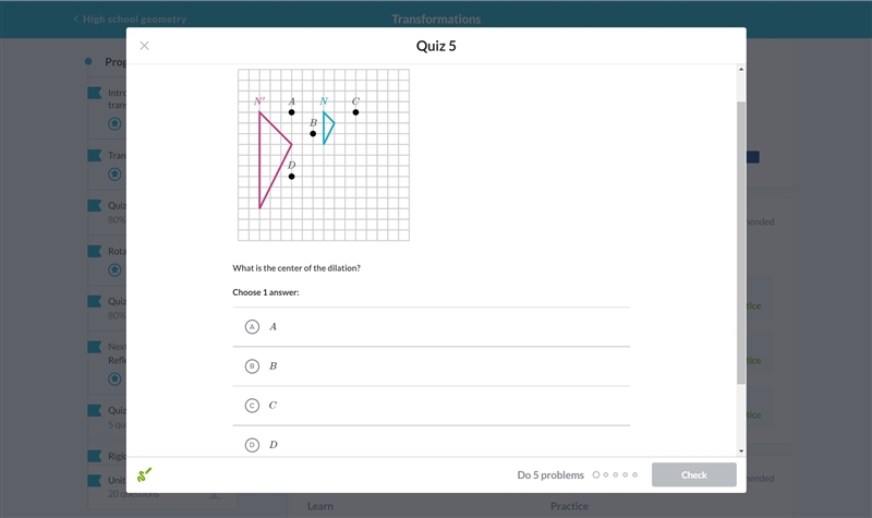 Which is the center dialation-example-1