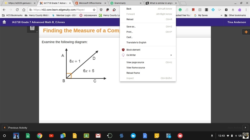 Examine the following diagram: What is the measure of ∠DBC?-example-1