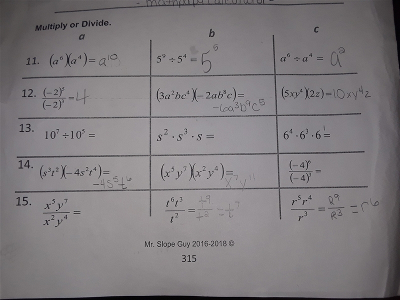 HELP PLEASE ON 13- A, B, C Can anyone tell me if the ones I did are right-example-1