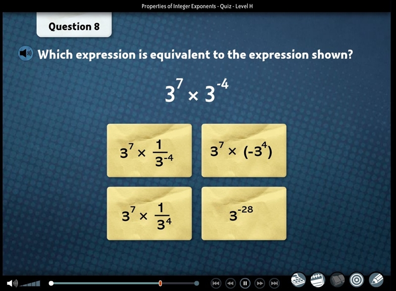 Which Expression Is Equivalent To The Expression Shown?-example-1