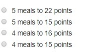 3rd out of 10 questions For a cooking class, Tom earns 4 points for each meal that-example-2