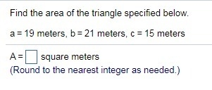 Q7 Q30.) Find the area of the triangle specified below.-example-1