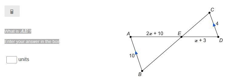 What is AE ? Enter your answer in the box Units-example-1