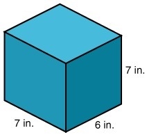 The base of a rectangular prism is 6 in · 7 in. What is the lateral area of the prism-example-1