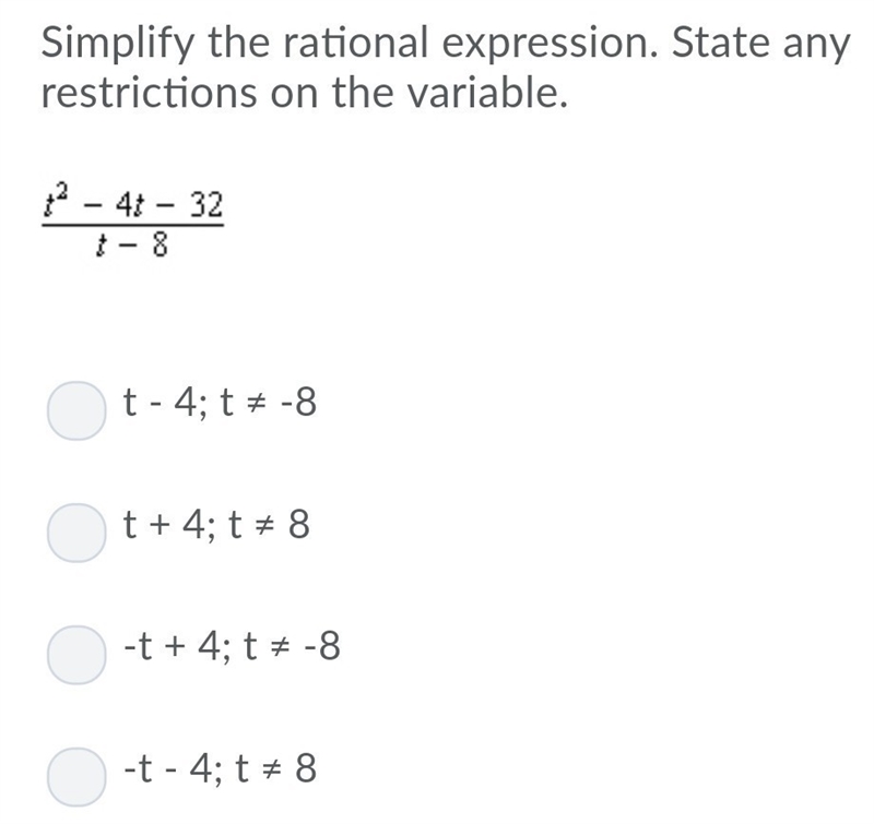 Simplify the rational expression. State any restrictions on the variable. Please HELP-example-1