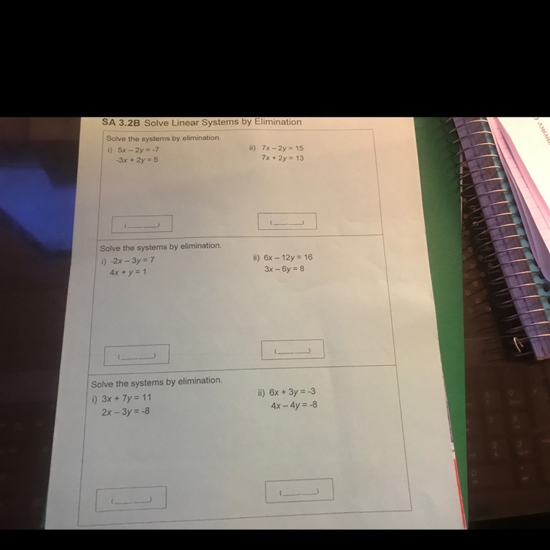 Algebra 2 Solve linear systems by elimination-example-1