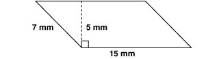 What is the area of the following figure? 105 mm2 35 mm2 3 mm2 75 mm2-example-1