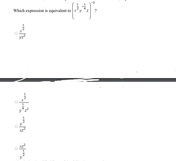 Which expression is equivalent to ?-example-1