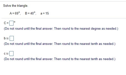 QF Q1.) Solve the triangle.-example-1