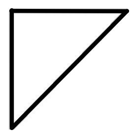 The triangle shown here appears to be, A) acute. B) equiangular. C) obtuse. D) right-example-1