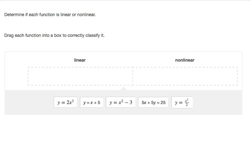 Determine if each function is linear or nonlinear.-example-1