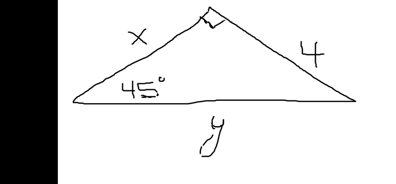 7.Find the lengths of the missing sides in the triangle. If your answer is not an-example-1