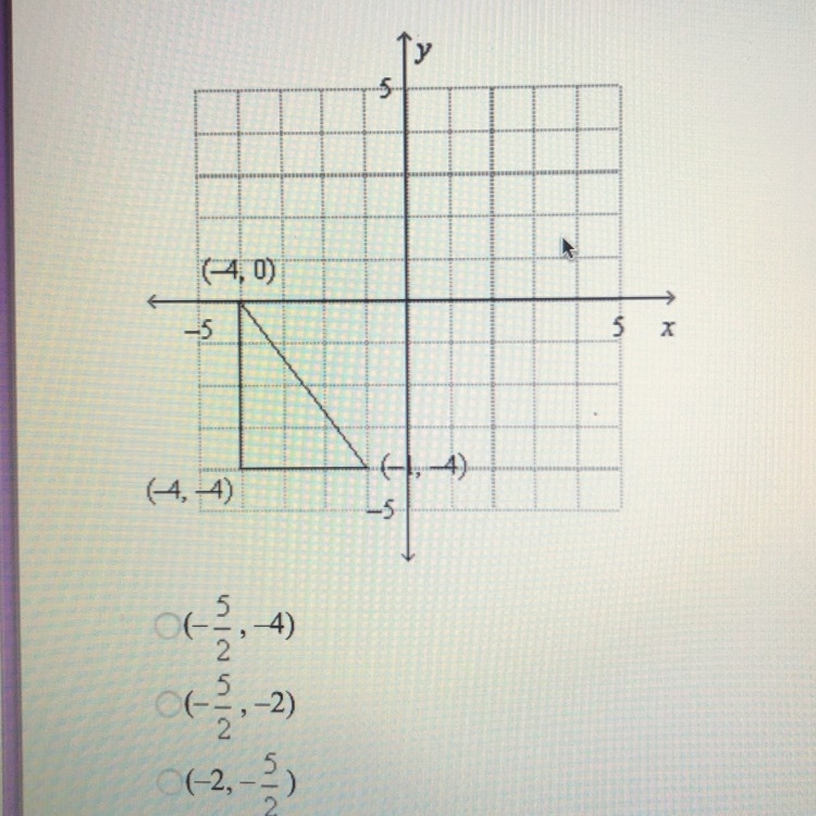 Find the circumcenter of the triangle? please help i have no idea what this means-example-1