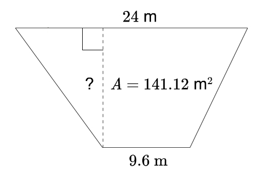 What are the measurements of the bases and the area of the trapezoid? Enter your answers-example-1