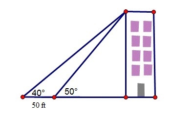 From where Kiana is standing, she must look up at a 50° angle to see the top of a-example-1