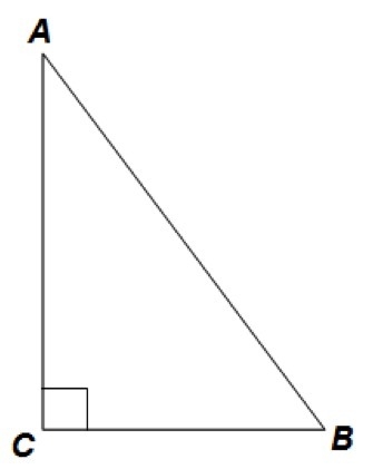 Right triangle ABC is shown. Which of these is equal to cos(A)? A) cos(B) B) cos(C-example-1