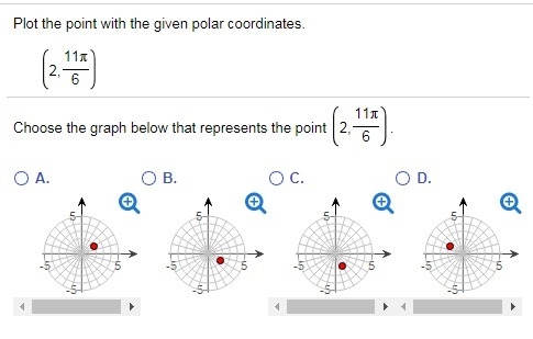 Q7 Q21.) Plot the point with the given polar coordinates.-example-1