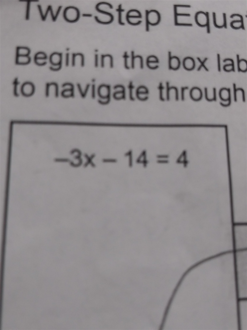 What ia -3x - 14 = 4-example-1