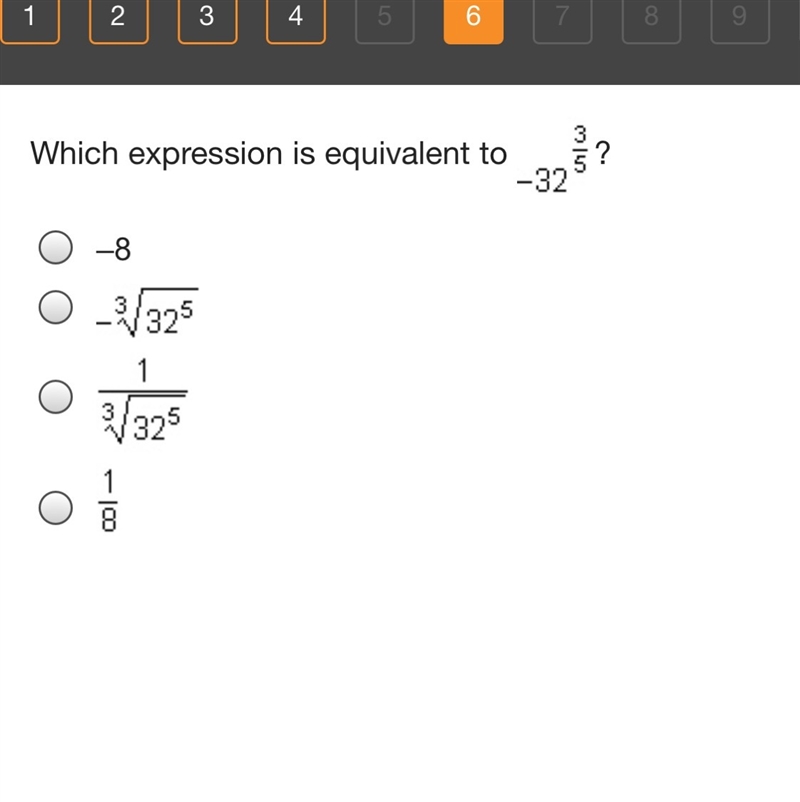 Which expression is equivalent to-example-1