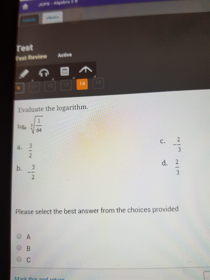 Evaluate the logarithim-example-1