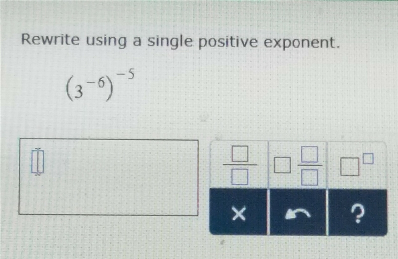 Rewrite using a single positive exponent-example-1