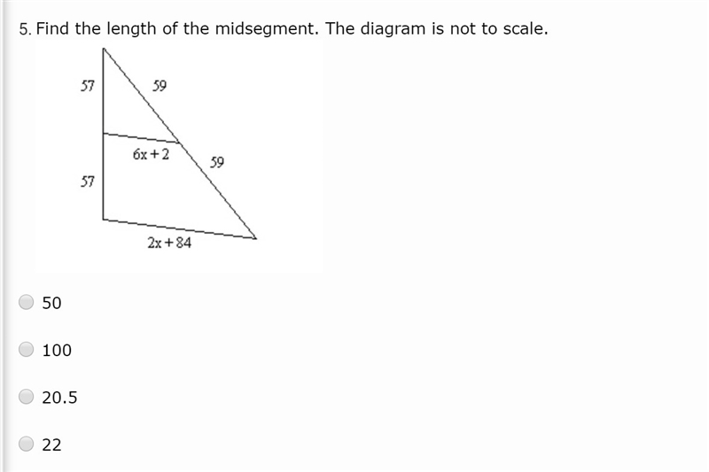 Find the length of the midsegment.-example-1