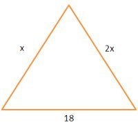 In the triangle, what is the smallest possible integer value for x? A) 6 B) 7 C) 12 D-example-1