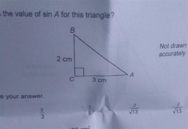 What is the value of sin A for this triangle?-example-1