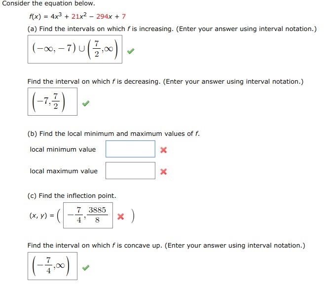 Pictures attached. I'm like 99.9% sure that my inflection point is correct!?? Also-example-2