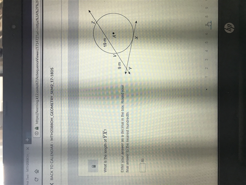 What is the length of XY? Enter as decimal in the box-example-1