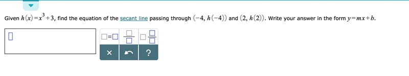 Write the equation of a secant line? Screenshot of the question is attached-example-1