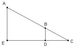 Which piece of additional information can be used to prove △CEA ~ △CDB? ∠BDC and ∠AED-example-1