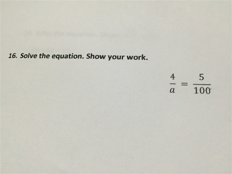 Please help:) Solve the equation . Show your work-example-1