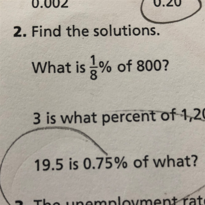 19.5 is 0.75% of what?-example-1