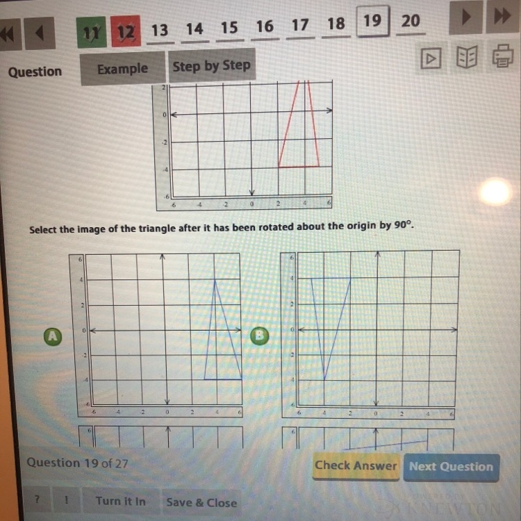 Inage of triangle after 90 degree rotation-example-1