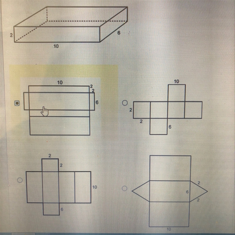 Which net represents this solid figure-example-1