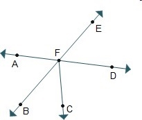 Which are vertical angles? AFE and BFD BFC and DFE AFE and CFD BFC and EFA-example-1