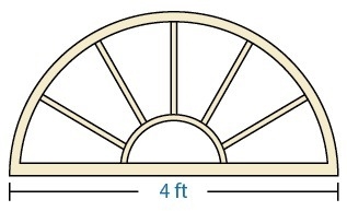 Find the perimeter of the window. Round your answer to the nearest tenth. Find the-example-1