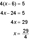 Which property is used in the first step to solve this equation?-example-1