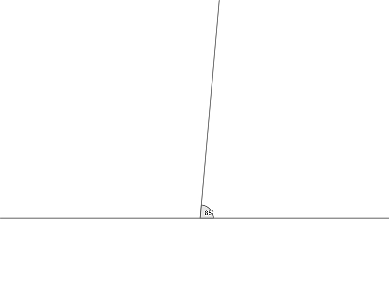 Draw a pair of supplementary adjacent angles. One of the angles should have a measure-example-1