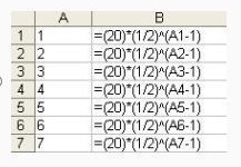 which spreadsheet would be used to compute the first 7 terms of the geometric sequence-example-1