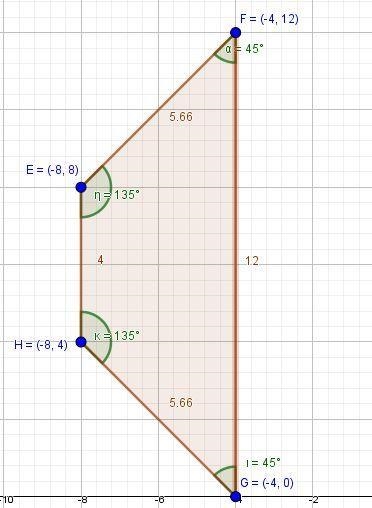 The coordinates of the vertices of trapezoid EFGH are E(-8, 8), F(-4, 12), G(-4, 0), and-example-2