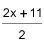 What is the simplified form of the quantity of x plus 5, all over 2 + the quantity-example-1